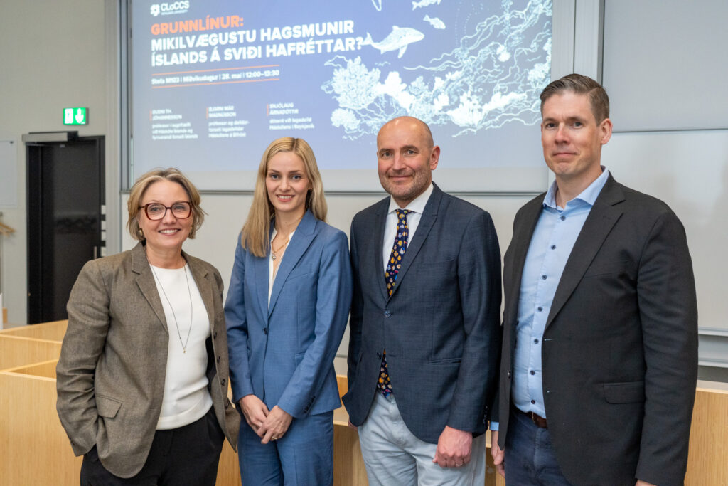 Þórdís Ingadóttir, Snjólaug Árnadóttir, Guðni Th. Jóhannesson og Bjarni Már Magnússon