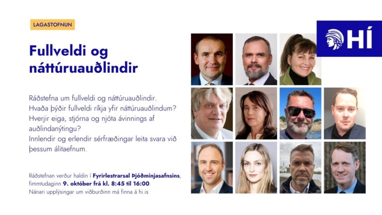 Ráðstefna: Fullveldir og náttúruauðlindir
