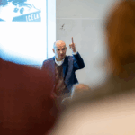 Guðni Th. Jóhannesson á morgunfundi hjá ráðgjafarfyrirtækinu Aton í Reykjavík.